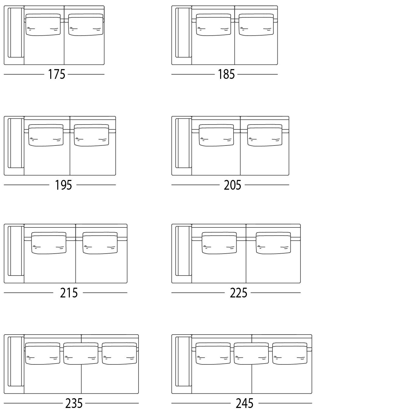 SOFA WITH 1 ARM LEFT OR RIGHT