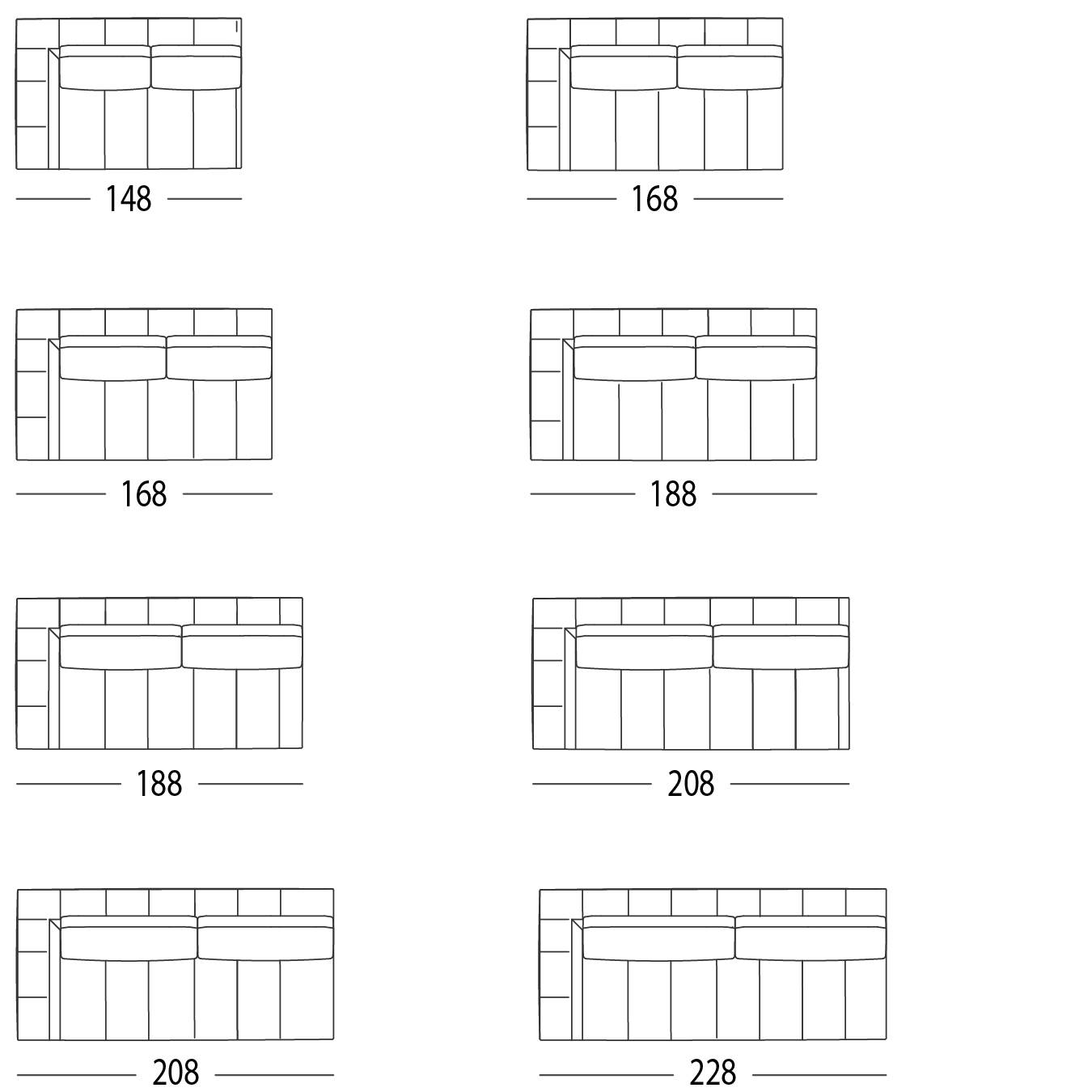 SOFA WITH 1 ARM LEFT OR RIGHT