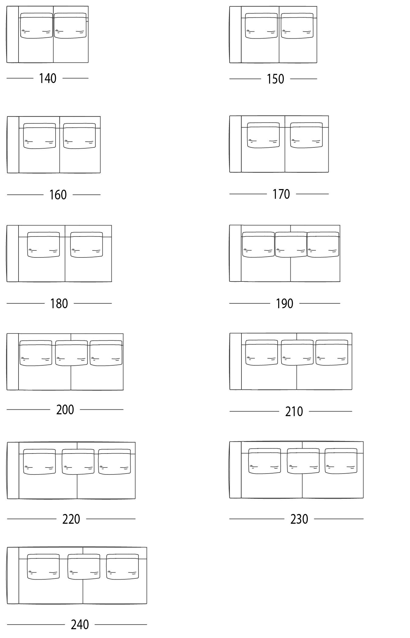 SOFA WITH 1 ARM LEFT OR RIGHT
