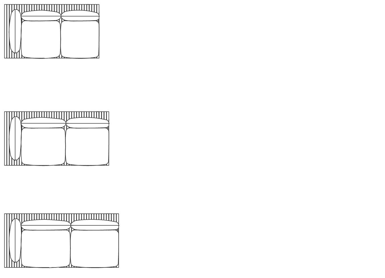 SOFA WITH 1 ARM LEFT OR RIGHT