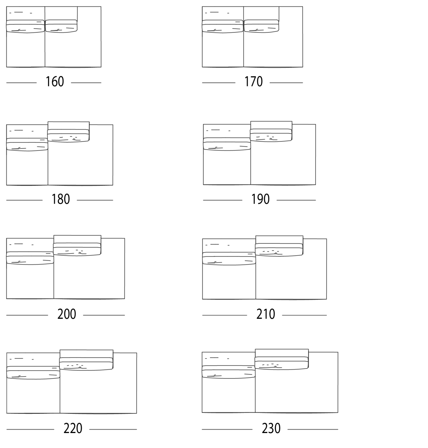 SOFA WITH NO ARMS LEFT OR RIGHT AND CHAISELONGUE