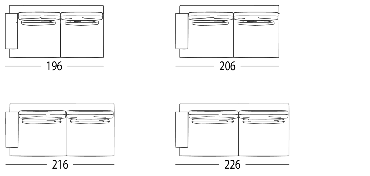 SOFA WITH 1 ARM LEFT OR RIGHT