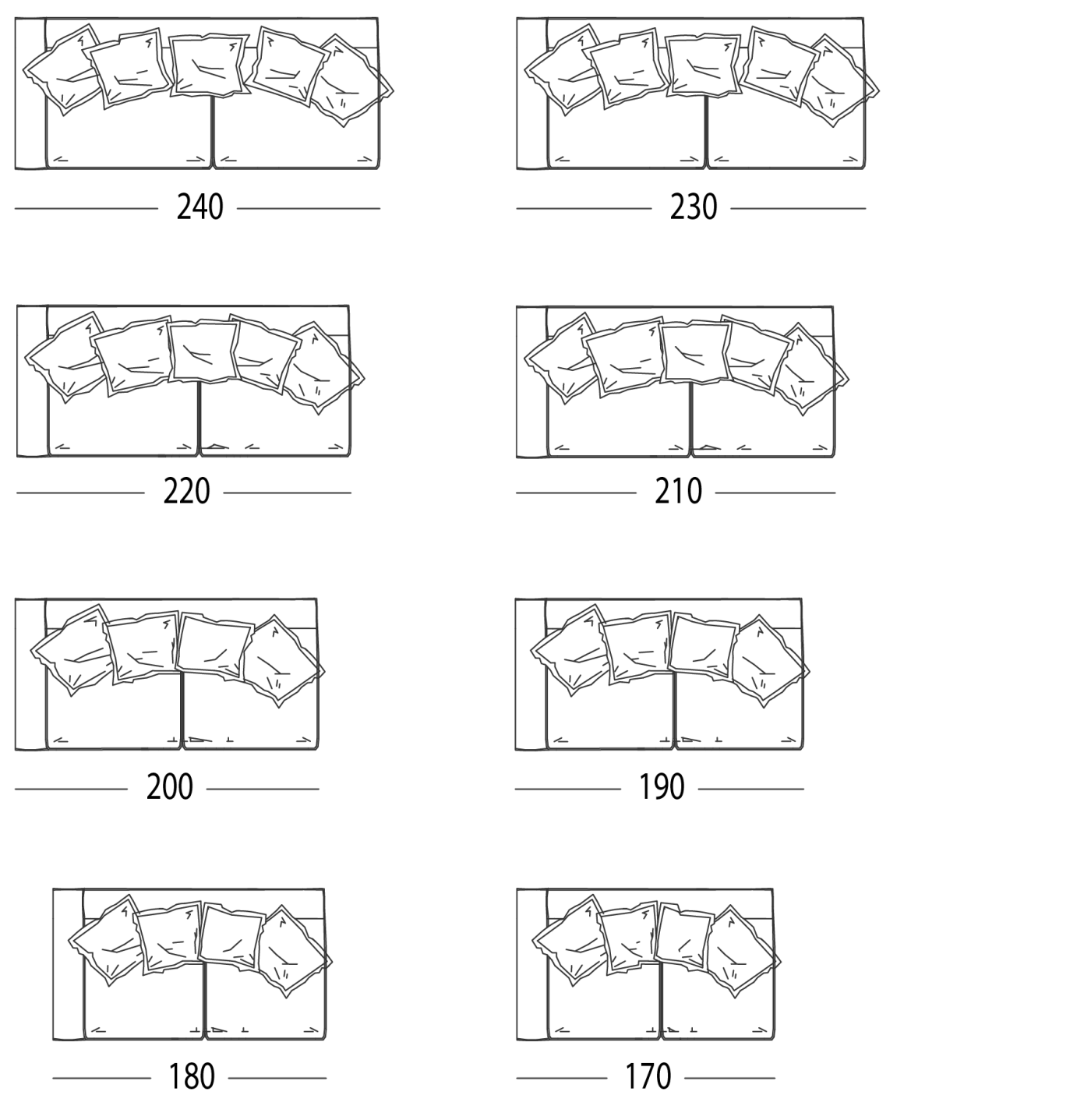 SOFA WITH 1 ARM LEFT OR RIGHT