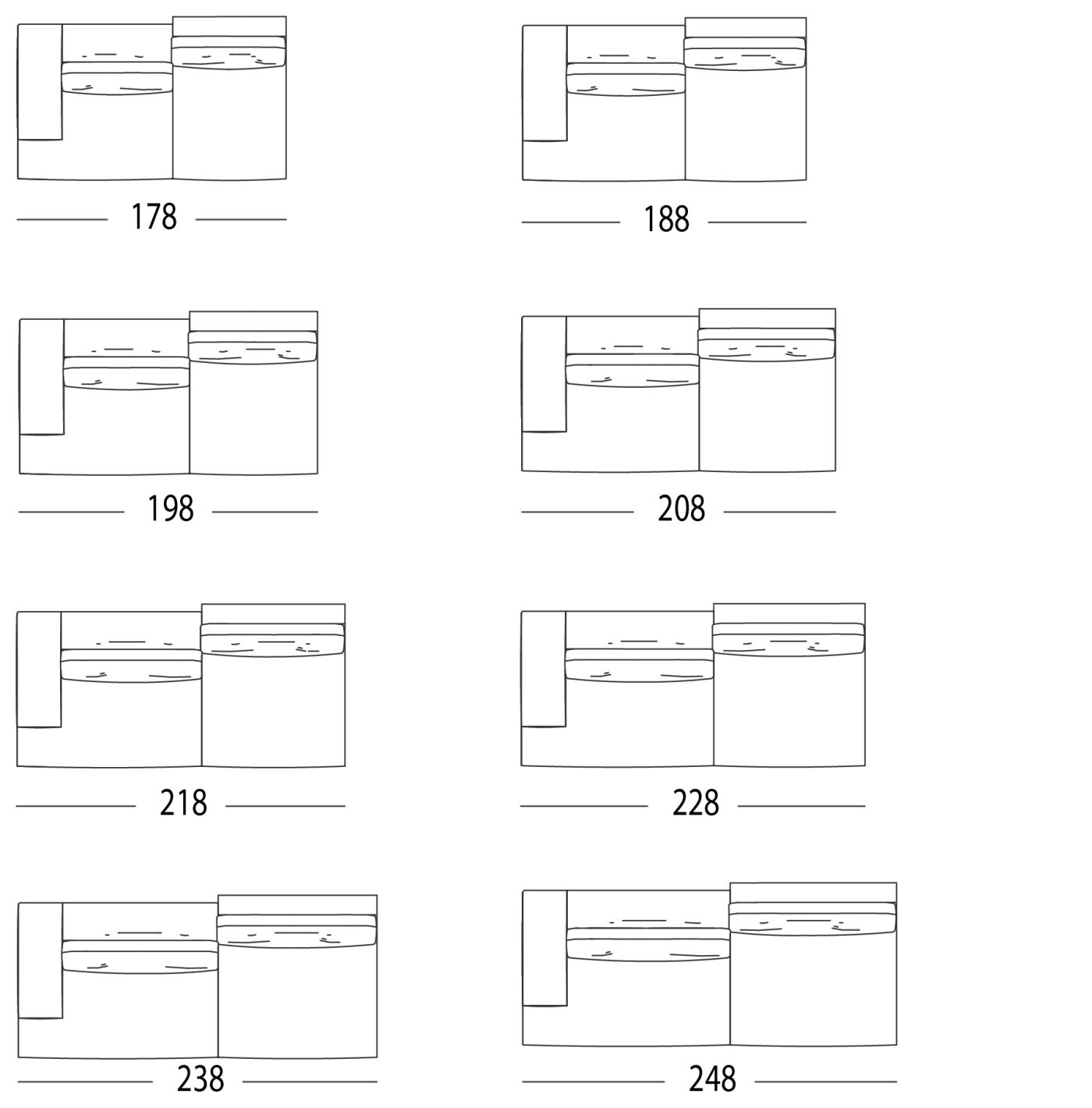 SOFA WITH 1 ARM LEFT OR RIGHT